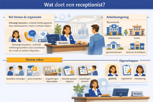 Alles over het beroep receptionist Wat doet een receptionist